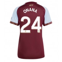 Echipament fotbal Aston Villa Amadou Onana #24 Tricou Acasa 2025-26 pentru femei maneca scurta
