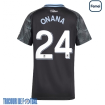 Echipament fotbal Aston Villa Amadou Onana #24 Tricou Deplasare 2025-26 pentru femei maneca scurta