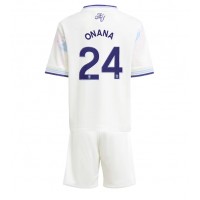 Echipament fotbal Aston Villa Amadou Onana #24 Tricou Treilea 2025-26 pentru copii maneca scurta (+ Pantaloni scurti)