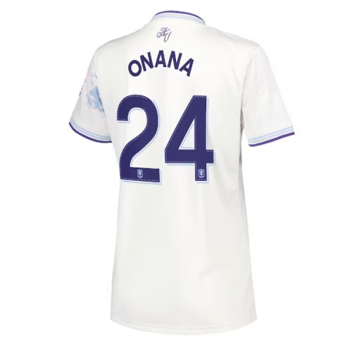 Echipament fotbal Aston Villa Amadou Onana #24 Tricou Treilea 2025-26 pentru femei maneca scurta Echipament fotbal Aston Villa Amadou Onana #24 Tricou Treilea 2025-26 pentru femei maneca scurta