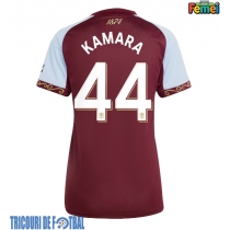 Echipament fotbal Aston Villa Boubacar Kamara #44 Tricou Acasa 2025-26 pentru femei maneca scurta