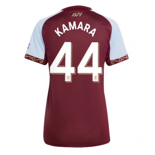 Echipament fotbal Aston Villa Boubacar Kamara #44 Tricou Acasa 2025-26 pentru femei maneca scurta Echipament fotbal Aston Villa Boubacar Kamara #44 Tricou Acasa 2025-26 pentru femei maneca scurta