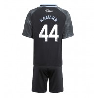 Echipament fotbal Aston Villa Boubacar Kamara #44 Tricou Deplasare 2025-26 pentru copii maneca scurta (+ Pantaloni scurti)