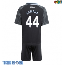Echipament fotbal Aston Villa Boubacar Kamara #44 Tricou Deplasare 2025-26 pentru copii maneca scurta (+ Pantaloni scurti)