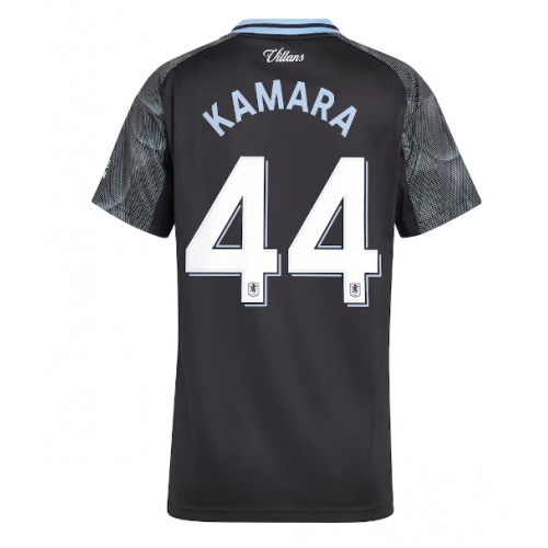 Echipament fotbal Aston Villa Boubacar Kamara #44 Tricou Deplasare 2025-26 pentru femei maneca scurta Echipament fotbal Aston Villa Boubacar Kamara #44 Tricou Deplasare 2025-26 pentru femei maneca scurta