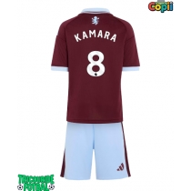 Echipament fotbal Aston Villa Boubacar Kamara #8 Tricou Acasa 2026-27 pentru copii maneca scurta (+ Pantaloni scurti)