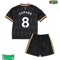 Echipament fotbal Aston Villa Boubacar Kamara #8 Tricou Deplasare 2026-27 pentru copii maneca scurta (+ Pantaloni scurti)