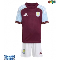 Echipament fotbal Aston Villa Emiliano Buendia #10 Tricou Acasa 2025-26 pentru copii maneca scurta (+ Pantaloni scurti)