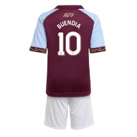 Echipament fotbal Aston Villa Emiliano Buendia #10 Tricou Acasa 2025-26 pentru copii maneca scurta (+ Pantaloni scurti)