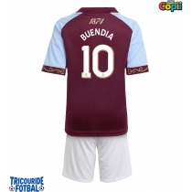 Echipament fotbal Aston Villa Emiliano Buendia #10 Tricou Acasa 2025-26 pentru copii maneca scurta (+ Pantaloni scurti)
