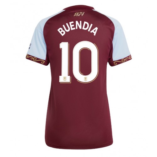 Echipament fotbal Aston Villa Emiliano Buendia #10 Tricou Acasa 2025-26 pentru femei maneca scurta Echipament fotbal Aston Villa Emiliano Buendia #10 Tricou Acasa 2025-26 pentru femei maneca scurta