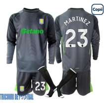 Echipament fotbal Aston Villa Emiliano Martinez #23 Portar Tricou Acasa 2025-26 pentru copii maneca lunga (+ Pantaloni scurti)