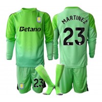 Echipament fotbal Aston Villa Emiliano Martinez #23 Portar Tricou Deplasare 2025-26 pentru copii maneca lunga (+ Pantaloni scurti)
