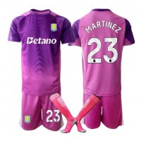 Echipament fotbal Aston Villa Emiliano Martinez #23 Portar Tricou Treilea 2025-26 pentru copii maneca scurta (+ Pantaloni scurti)