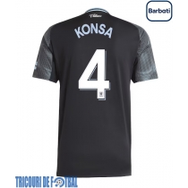 Echipament fotbal Aston Villa Ezri Konsa #4 Tricou Deplasare 2025-26 maneca scurta