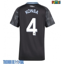 Echipament fotbal Aston Villa Ezri Konsa #4 Tricou Deplasare 2025-26 pentru femei maneca scurta