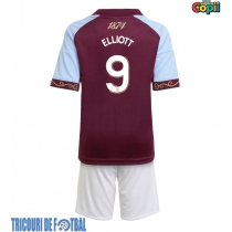 Echipament fotbal Aston Villa Harvey Elliott #9 Tricou Acasa 2025-26 pentru copii maneca scurta (+ Pantaloni scurti)