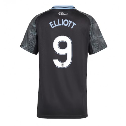 Echipament fotbal Aston Villa Harvey Elliott #9 Tricou Deplasare 2025-26 pentru femei maneca scurta Echipament fotbal Aston Villa Harvey Elliott #9 Tricou Deplasare 2025-26 pentru femei maneca scurta