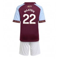 Echipament fotbal Aston Villa Ian Maatsen #22 Tricou Acasa 2025-26 pentru copii maneca scurta (+ Pantaloni scurti)