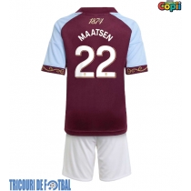 Echipament fotbal Aston Villa Ian Maatsen #22 Tricou Acasa 2025-26 pentru copii maneca scurta (+ Pantaloni scurti)