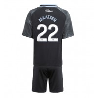 Echipament fotbal Aston Villa Ian Maatsen #22 Tricou Deplasare 2025-26 pentru copii maneca scurta (+ Pantaloni scurti)