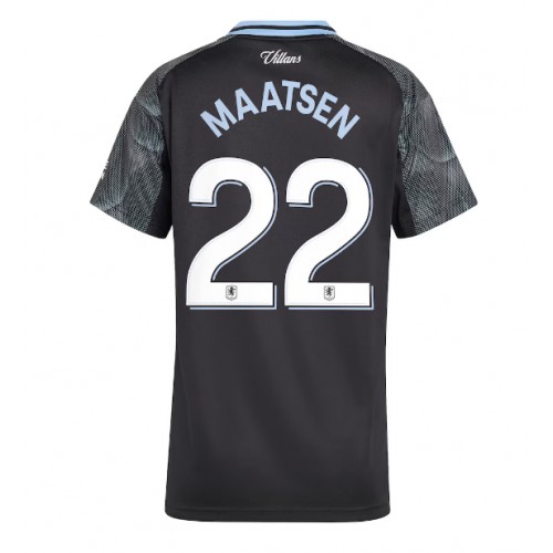 Echipament fotbal Aston Villa Ian Maatsen #22 Tricou Deplasare 2025-26 pentru femei maneca scurta Echipament fotbal Aston Villa Ian Maatsen #22 Tricou Deplasare 2025-26 pentru femei maneca scurta
