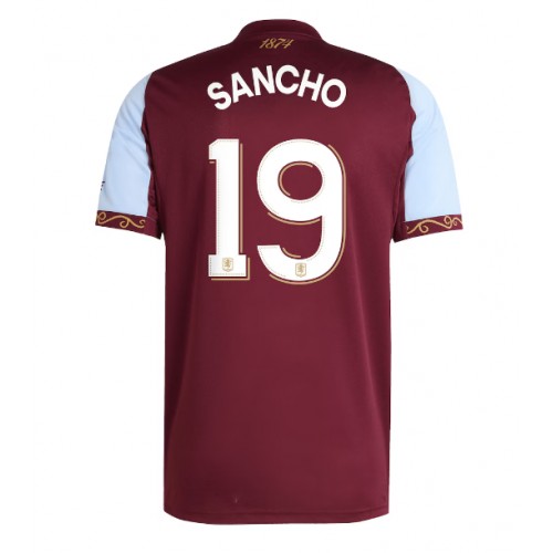 Echipament fotbal Aston Villa Jadon Sancho #19 Tricou Acasa 2025-26 maneca scurta Echipament fotbal Aston Villa Jadon Sancho #19 Tricou Acasa 2025-26 maneca scurta