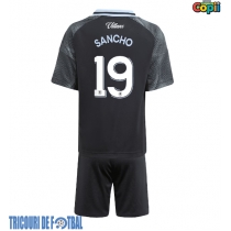 Echipament fotbal Aston Villa Jadon Sancho #19 Tricou Deplasare 2025-26 pentru copii maneca scurta (+ Pantaloni scurti)