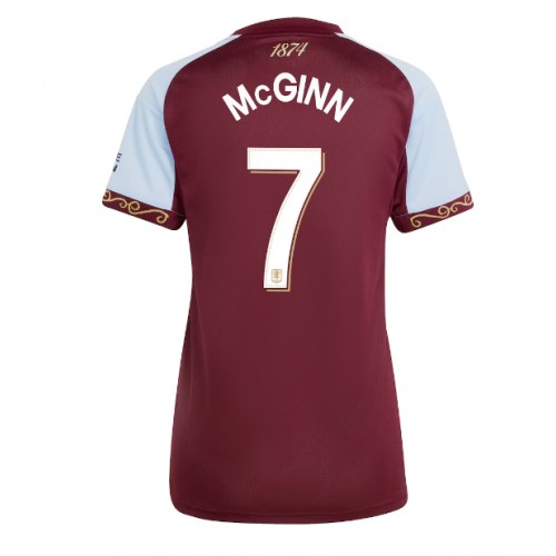 Echipament fotbal Aston Villa John McGinn #7 Tricou Acasa 2025-26 pentru femei maneca scurta Echipament fotbal Aston Villa John McGinn #7 Tricou Acasa 2025-26 pentru femei maneca scurta