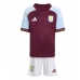 Echipament fotbal Aston Villa Matty Cash #2 Tricou Acasa 2025-26 pentru copii maneca scurta (+ Pantaloni scurti)