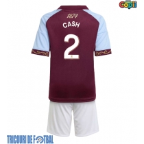 Echipament fotbal Aston Villa Matty Cash #2 Tricou Acasa 2025-26 pentru copii maneca scurta (+ Pantaloni scurti)