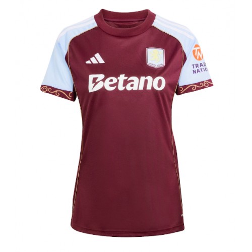 Echipament fotbal Aston Villa Matty Cash #2 Tricou Acasa 2025-26 pentru femei maneca scurta Echipament fotbal Aston Villa Matty Cash #2 Tricou Acasa 2025-26 pentru femei maneca scurta