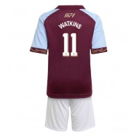 Echipament fotbal Aston Villa Ollie Watkins #11 Tricou Acasa 2025-26 pentru copii maneca scurta (+ Pantaloni scurti)