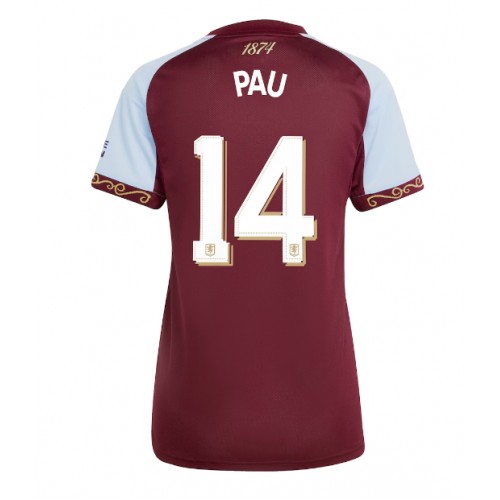 Echipament fotbal Aston Villa Pau Torres #14 Tricou Acasa 2025-26 pentru femei maneca scurta Echipament fotbal Aston Villa Pau Torres #14 Tricou Acasa 2025-26 pentru femei maneca scurta