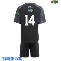 Echipament fotbal Aston Villa Pau Torres #14 Tricou Deplasare 2025-26 pentru copii maneca scurta (+ Pantaloni scurti)