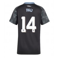 Echipament fotbal Aston Villa Pau Torres #14 Tricou Deplasare 2025-26 pentru femei maneca scurta Echipament fotbal Aston Villa Pau Torres #14 Tricou Deplasare 2025-26 pentru femei maneca scurta