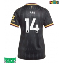 Echipament fotbal Aston Villa Pau Torres #14 Tricou Deplasare 2026-27 pentru femei maneca scurta