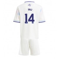 Echipament fotbal Aston Villa Pau Torres #14 Tricou Treilea 2025-26 pentru copii maneca scurta (+ Pantaloni scurti)
