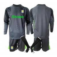 Echipament fotbal Aston Villa Portar Tricou Acasa 2025-26 pentru copii maneca lunga (+ Pantaloni scurti)