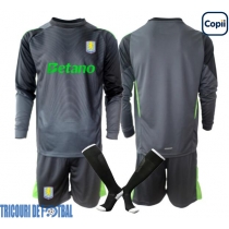 Echipament fotbal Aston Villa Portar Tricou Acasa 2025-26 pentru copii maneca lunga (+ Pantaloni scurti)