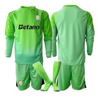 Echipament fotbal Aston Villa Portar Tricou Deplasare 2025-26 pentru copii maneca lunga (+ Pantaloni scurti)