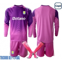Echipament fotbal Aston Villa Portar Tricou Treilea 2025-26 pentru copii maneca lunga (+ Pantaloni scurti)
