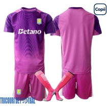 Echipament fotbal Aston Villa Portar Tricou Treilea 2025-26 pentru copii maneca scurta (+ Pantaloni scurti)