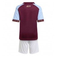 Echipament fotbal Aston Villa Tricou Acasa 2025-26 pentru copii maneca scurta (+ Pantaloni scurti)