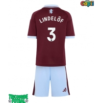 Echipament fotbal Aston Villa Victor Lindelof #3 Tricou Acasa 2026-27 pentru copii maneca scurta (+ Pantaloni scurti)
