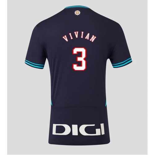 Echipament fotbal Athletic Bilbao Dani Vivian #3 Tricou Deplasare 2025-26 maneca scurta Echipament fotbal Athletic Bilbao Dani Vivian #3 Tricou Deplasare 2025-26 maneca scurta