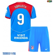 Echipament fotbal Atletico Madrid Alexander Sorloth #9 Tricou Treilea 2025-26 pentru copii maneca scurta (+ Pantaloni scurti)