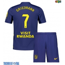 Echipament fotbal Atletico Madrid Antoine Griezmann #7 Tricou Deplasare 2025-26 pentru copii maneca scurta (+ Pantaloni scurti)