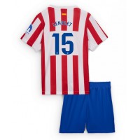 Echipament fotbal Atletico Madrid Clement Lenglet #15 Tricou Acasa 2025-26 pentru copii maneca scurta (+ Pantaloni scurti)