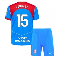 Echipament fotbal Atletico Madrid Clement Lenglet #15 Tricou Treilea 2025-26 pentru copii maneca scurta (+ Pantaloni scurti)